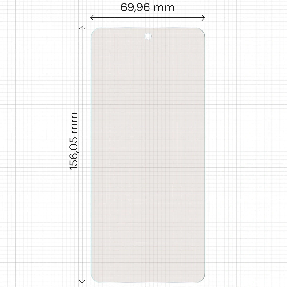 Wymiary szkła na miarce dla Motorola Moto G86 Power 5G