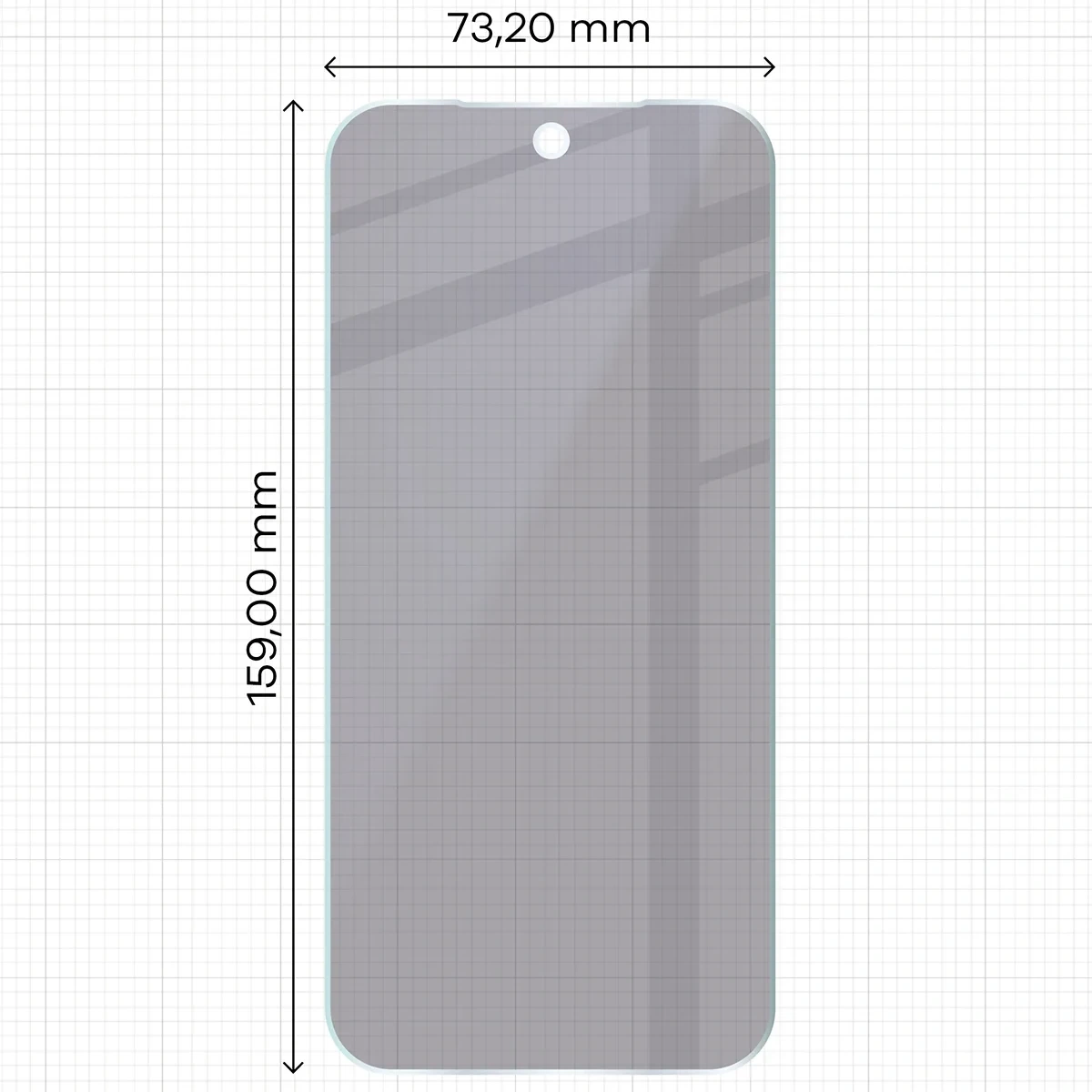 Wymiary szkła Bizon Hybrid Shadow do Google Pixel 11 Pro XL