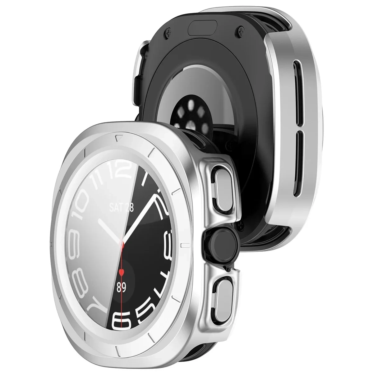 Etui z wbudowanym szkłem Bizon Case Watch Adamo do Galaxy Watch Ultra 2 47mm (2026)