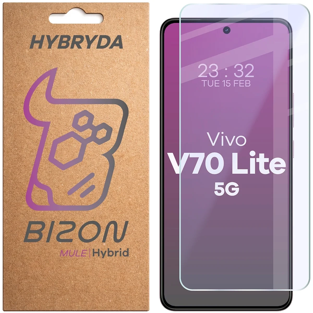 Szkło hybrydowe na ekran Bizon Hybrid Mule do Vivo V70 Lite 5G