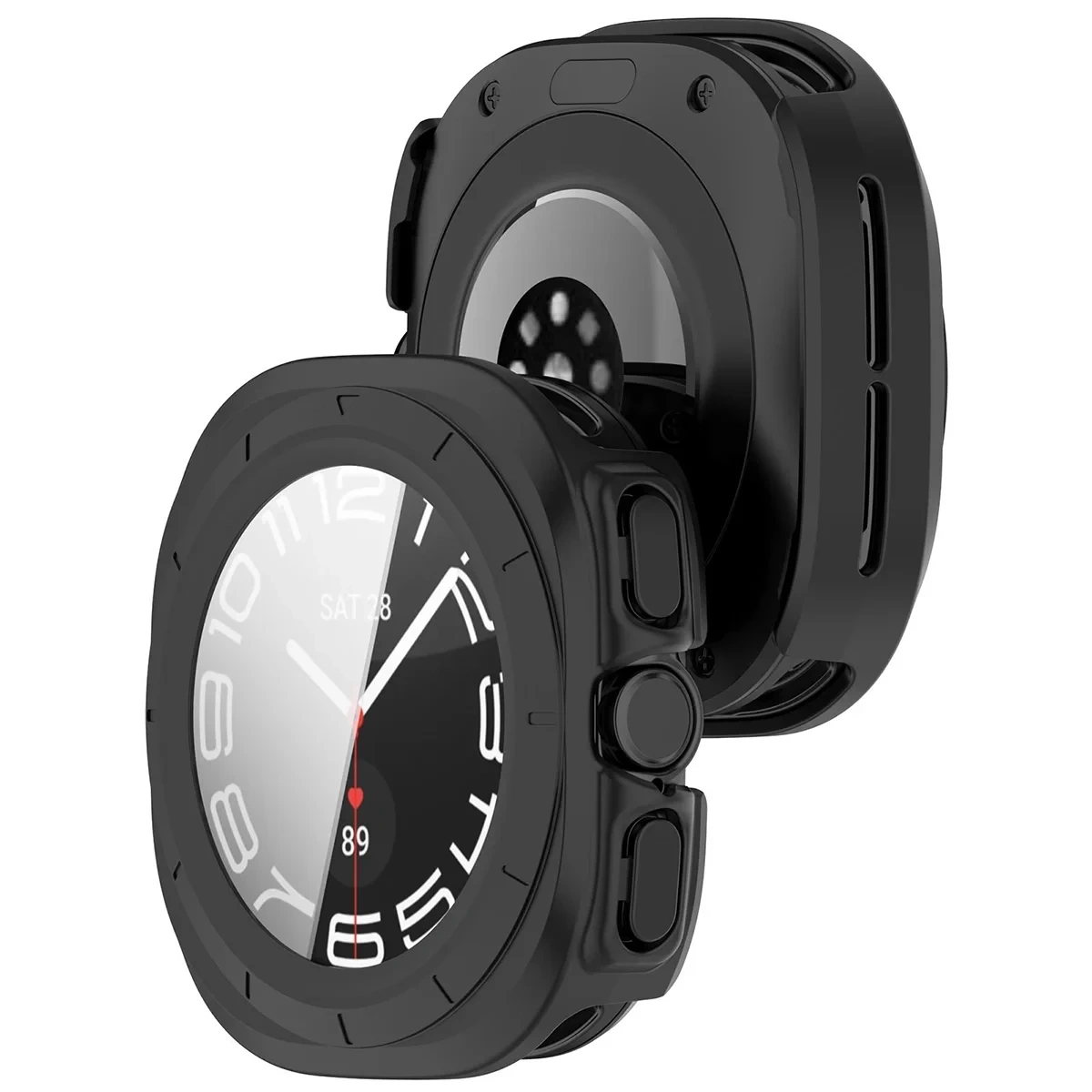 Etui z wbudowanym szkłem Bizon Case Watch Adamo do Galaxy Watch Ultra 2 47mm (2026)