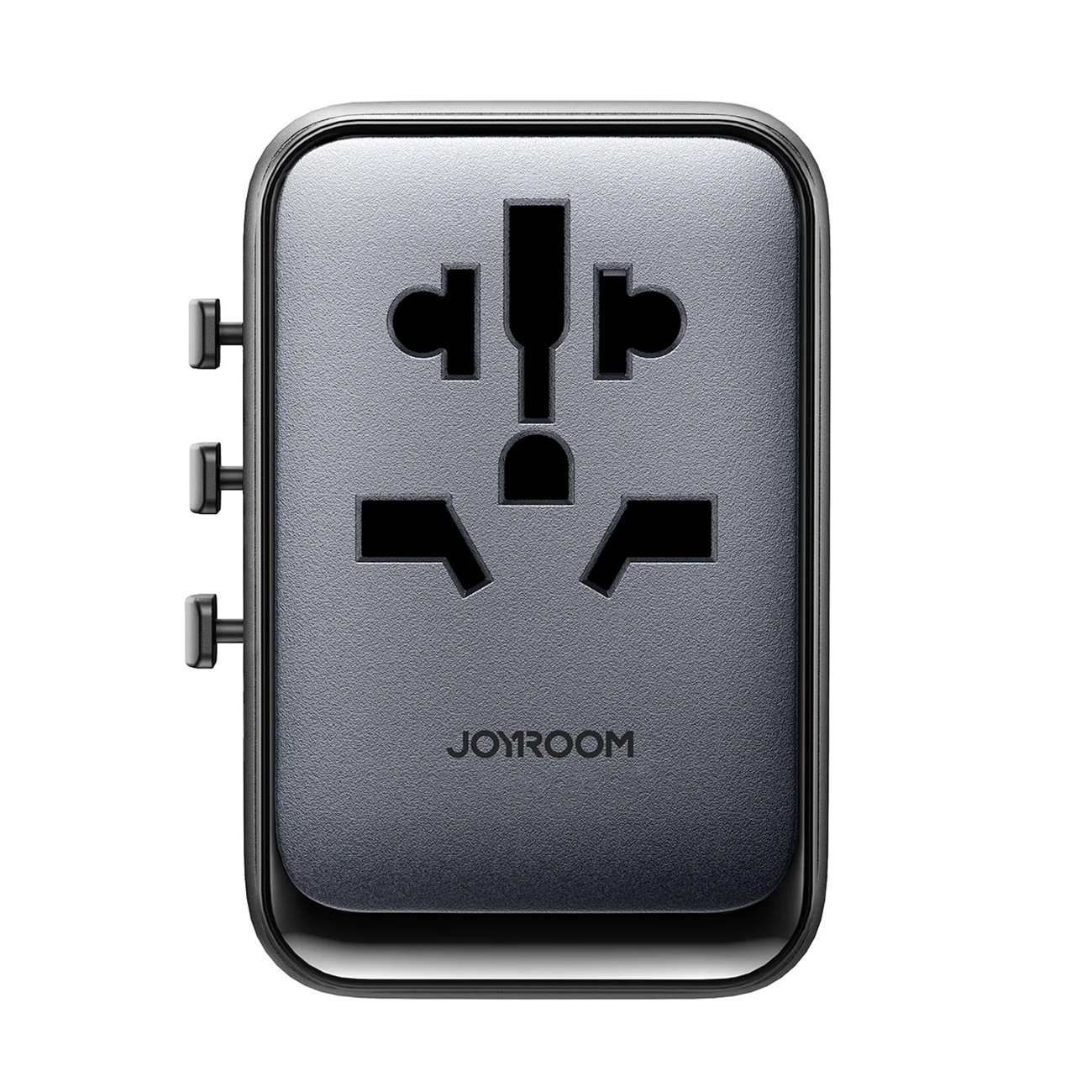 Uniwersalny adapter podróżny Joyroom JR-TCW02 o mocy do 65W na białym tle