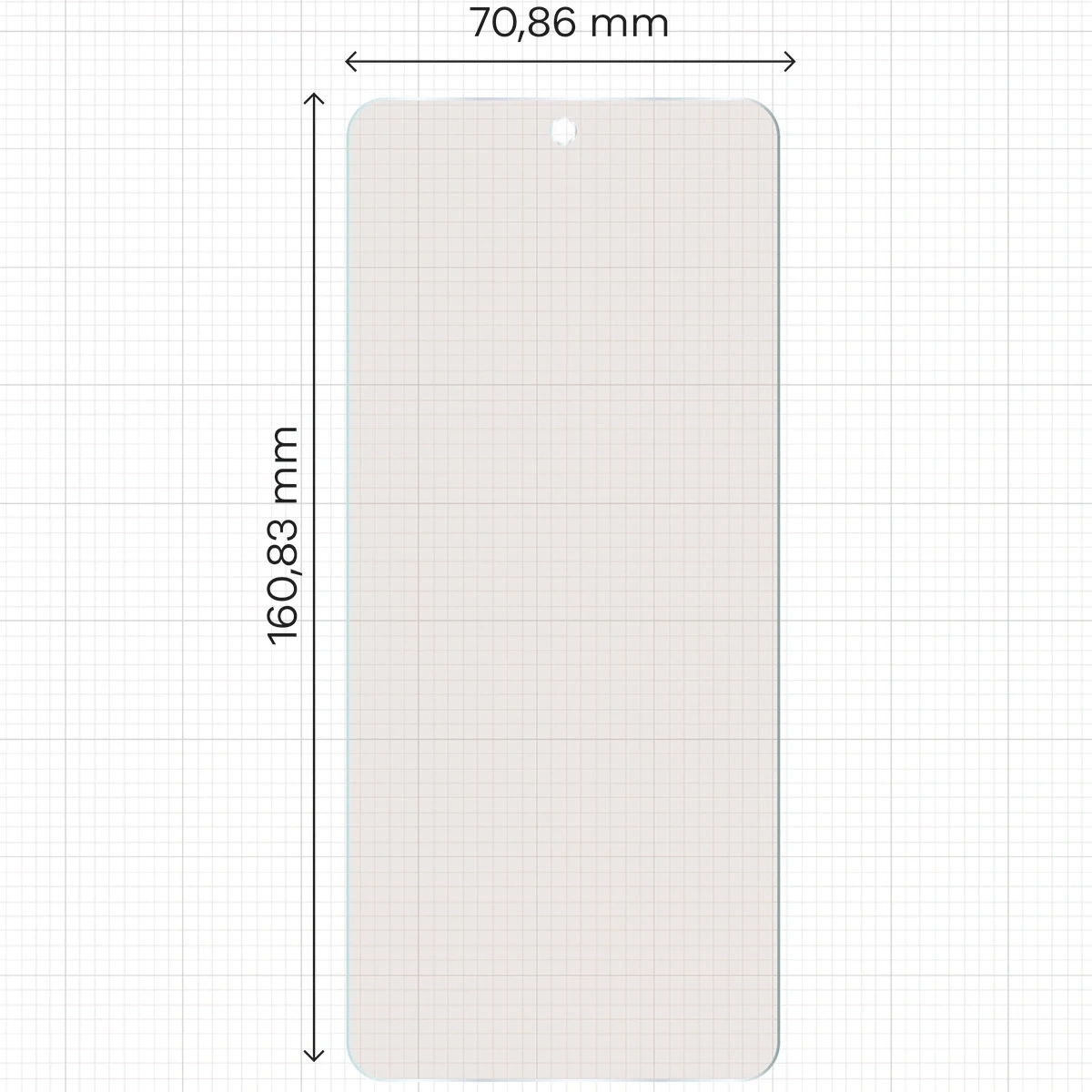 Wymiary szkła na miarce dla Motorola Moto G56 5G