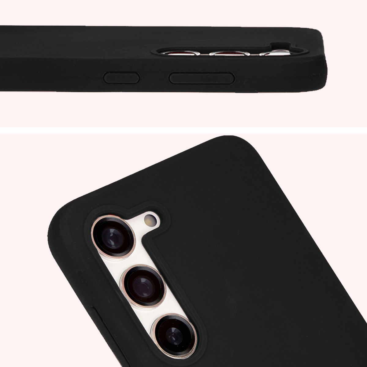 Prim-plan pe decupajele pentru camere în husa Bizon Soft Case