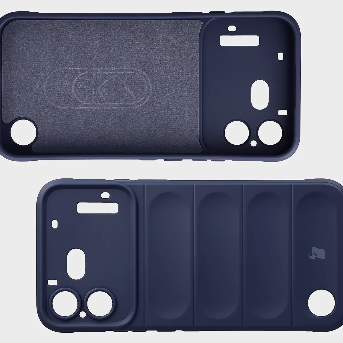 Wyściółka z mikrofibry, wyżłobienia na pleckach i wzmocnione narożniki w etui Bizon Case Tur do Nothing Phone (4b)
