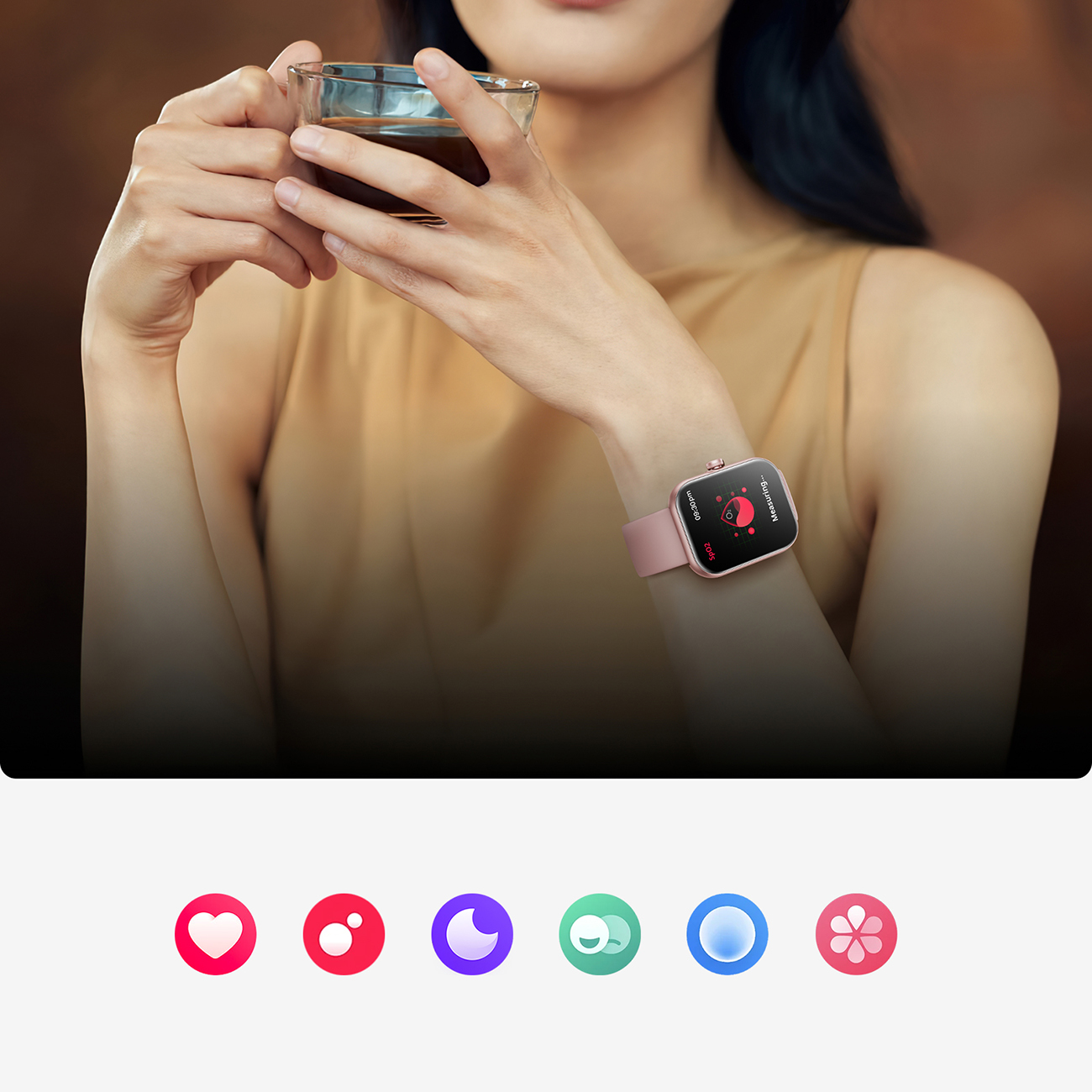 Wymienione tryby zdrowia w smartwatchu Joyroom Fit-life Series JR-FT5 Plus