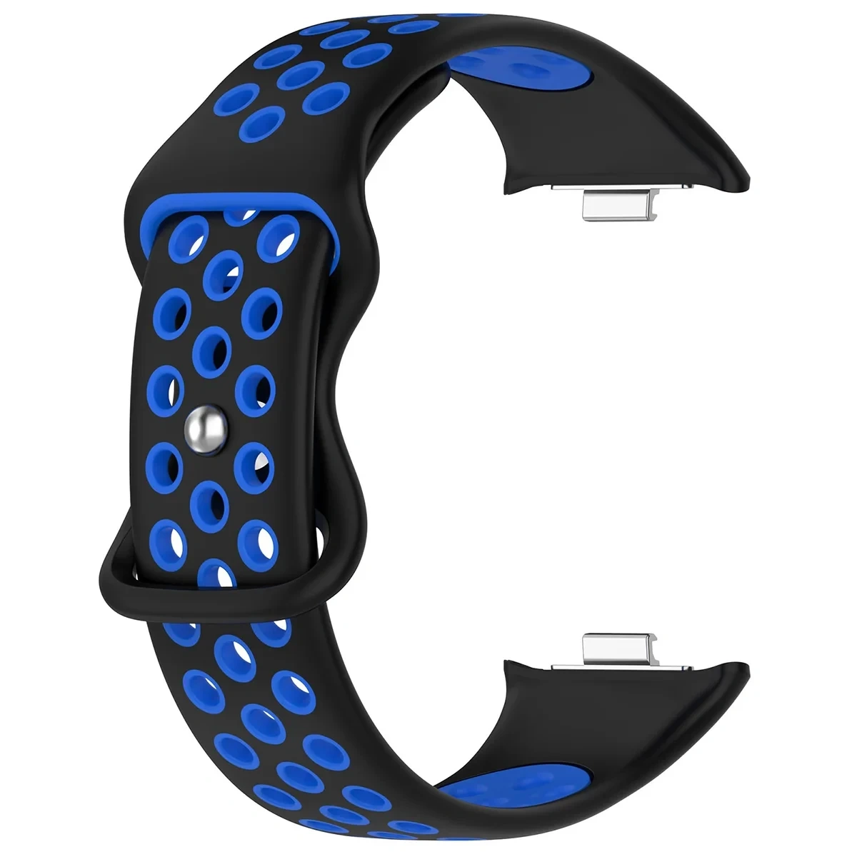 Pasek Bizon Strap Watch Octo do Xiaomi Redmi Watch 6 / 5 / 4, Xiaomi Smart Band 9 Pro / 10 Pro / 8 Pro, Black-Blue (czarno-niebieski)