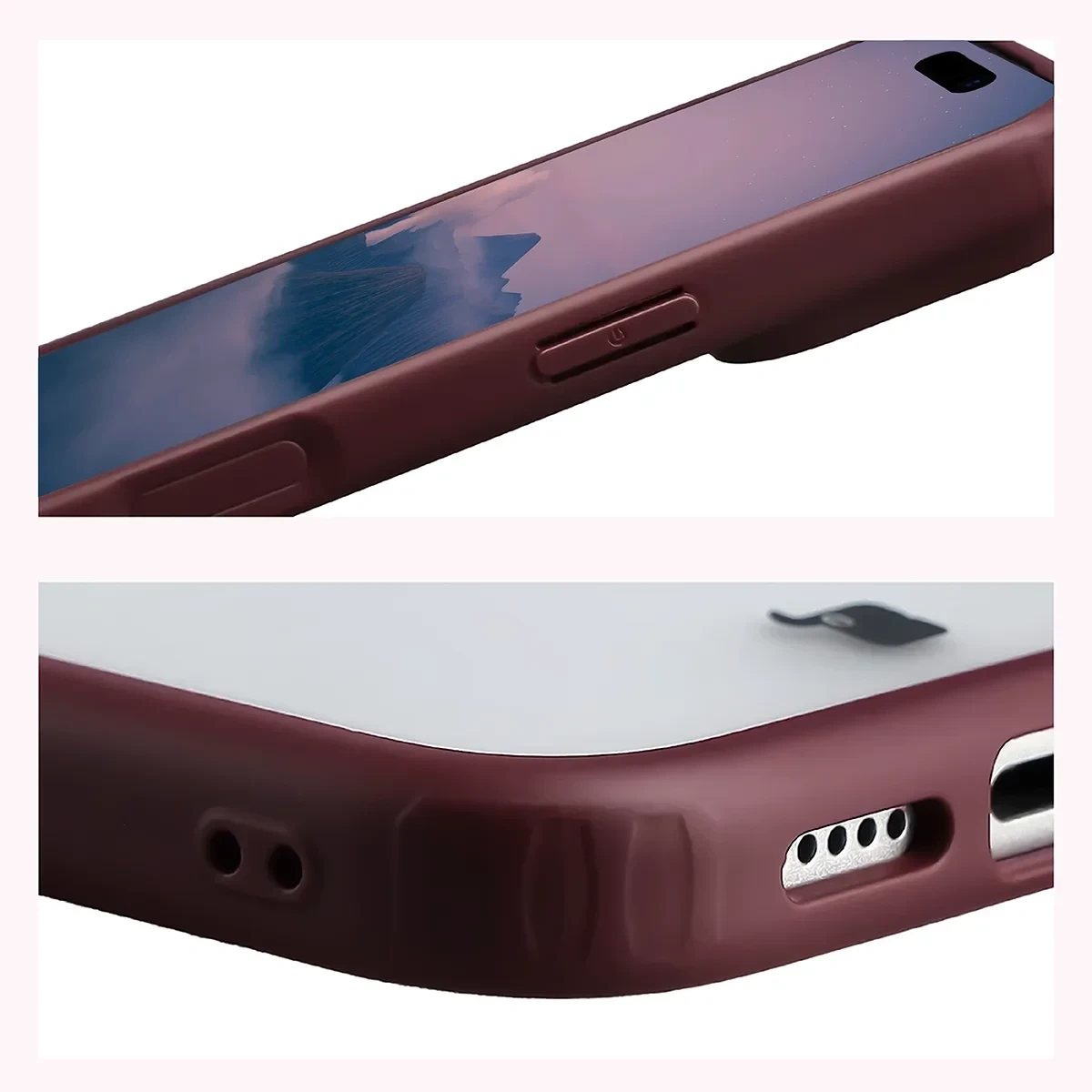 Wzmocnione narożniki i podwyższone ranty ekranu w etui Bizon Case Angelo do iPhone 18 Pro / 17 Pro