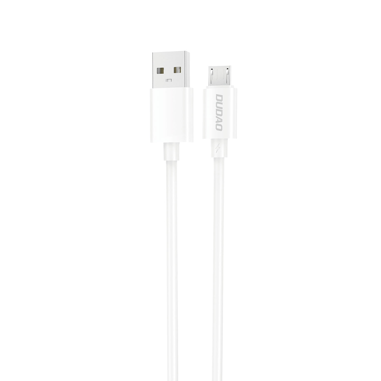 Kabel Dudao L4SM ze złączami USB-A / micro USB o natężeniu 5 A i długości 1 m na białym tle