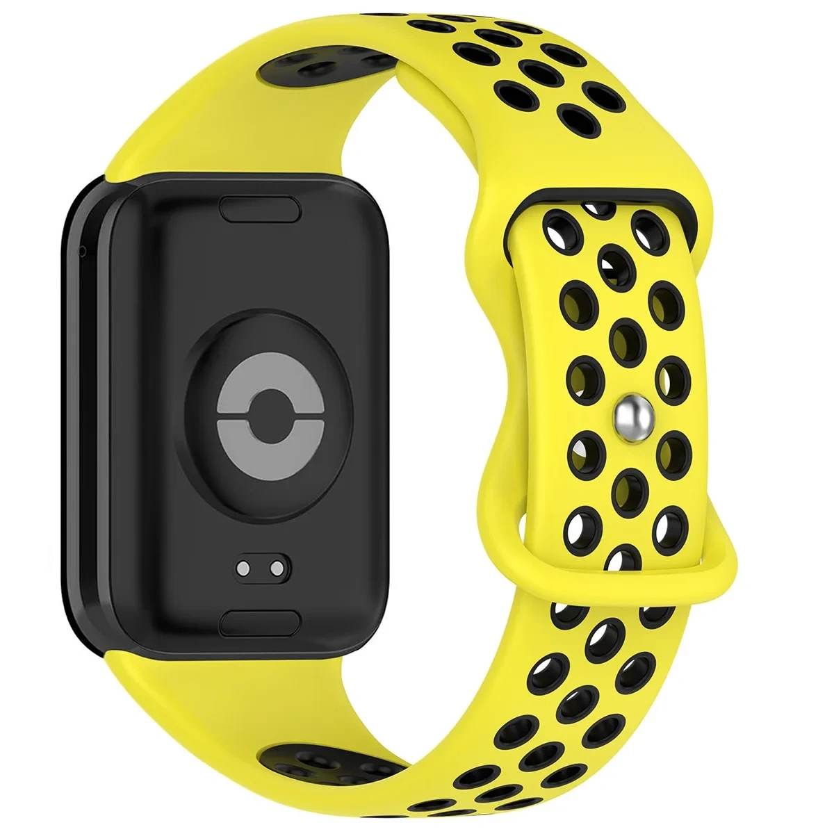 Pasek Bizon Strap Watch Octo do Xiaomi Redmi Watch 6 / 5 / 4, Xiaomi Smart Band 9 Pro / 10 Pro / 8 Pro, Yellow-Black (żółto-czarny)