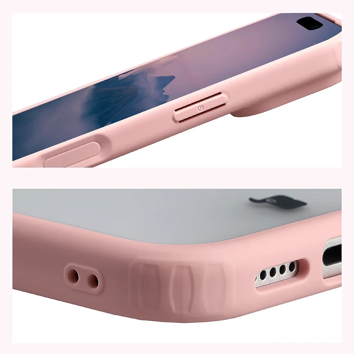 Wzmocnione narożniki i podwyższone ranty ekranu w etui Bizon Case Angelo do iPhone 18 Pro / 17 Pro