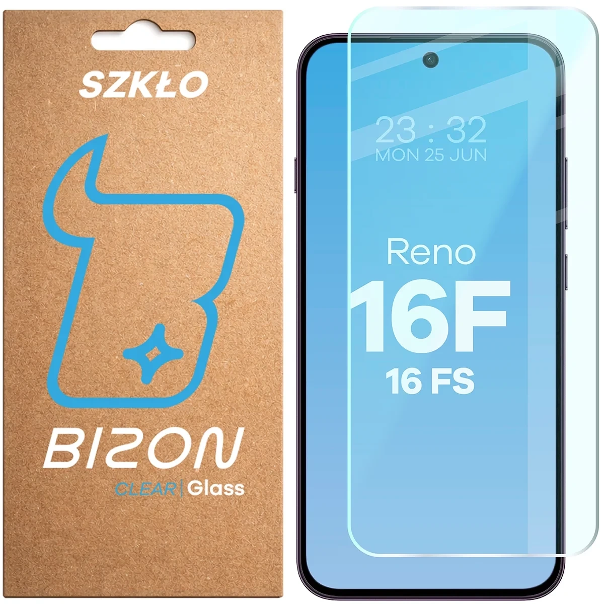 Szkło hartowane Bizon Glass Clear do OPPO Reno16 F, OPPO Reno16 FS