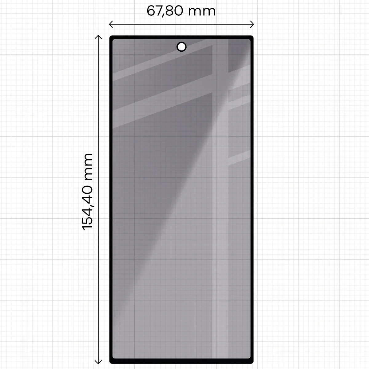 Zdjęcie na miarce szkła Bizon Glass Edge Shadow do Galaxy Z Fold8 Ultra
