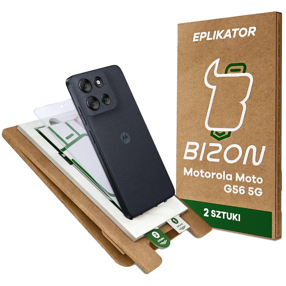 Aplikator Bizon Eplikator Hybrid Mule do łatwej aplikacji ochrony ekranu dla Motorola Moto G56 5G