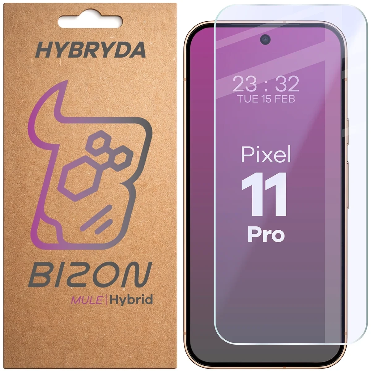 Szkło hybrydowe na ekran Bizon Hybrid Mule do Google Pixel 11 Pro