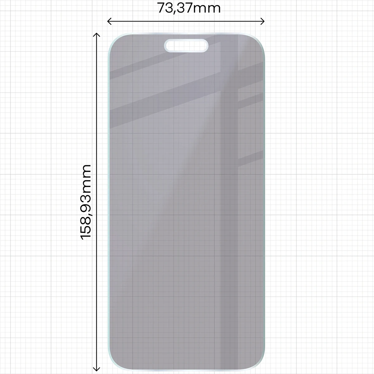 Wymiary szkła na miarce dla iPhone 17 Pro Max