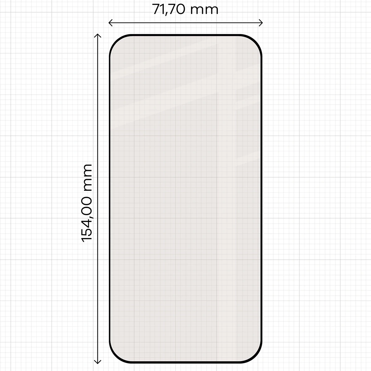 Miarka z wymiarami szkła matowego Bizon Glass Matte Duo do HONOR 600 Lite 5G