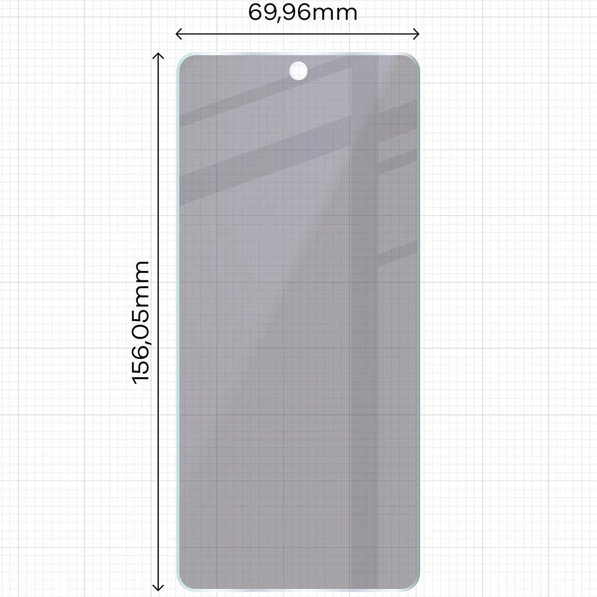 Wymiary szkła na miarce dla Motorola Moto G86 Power 5G