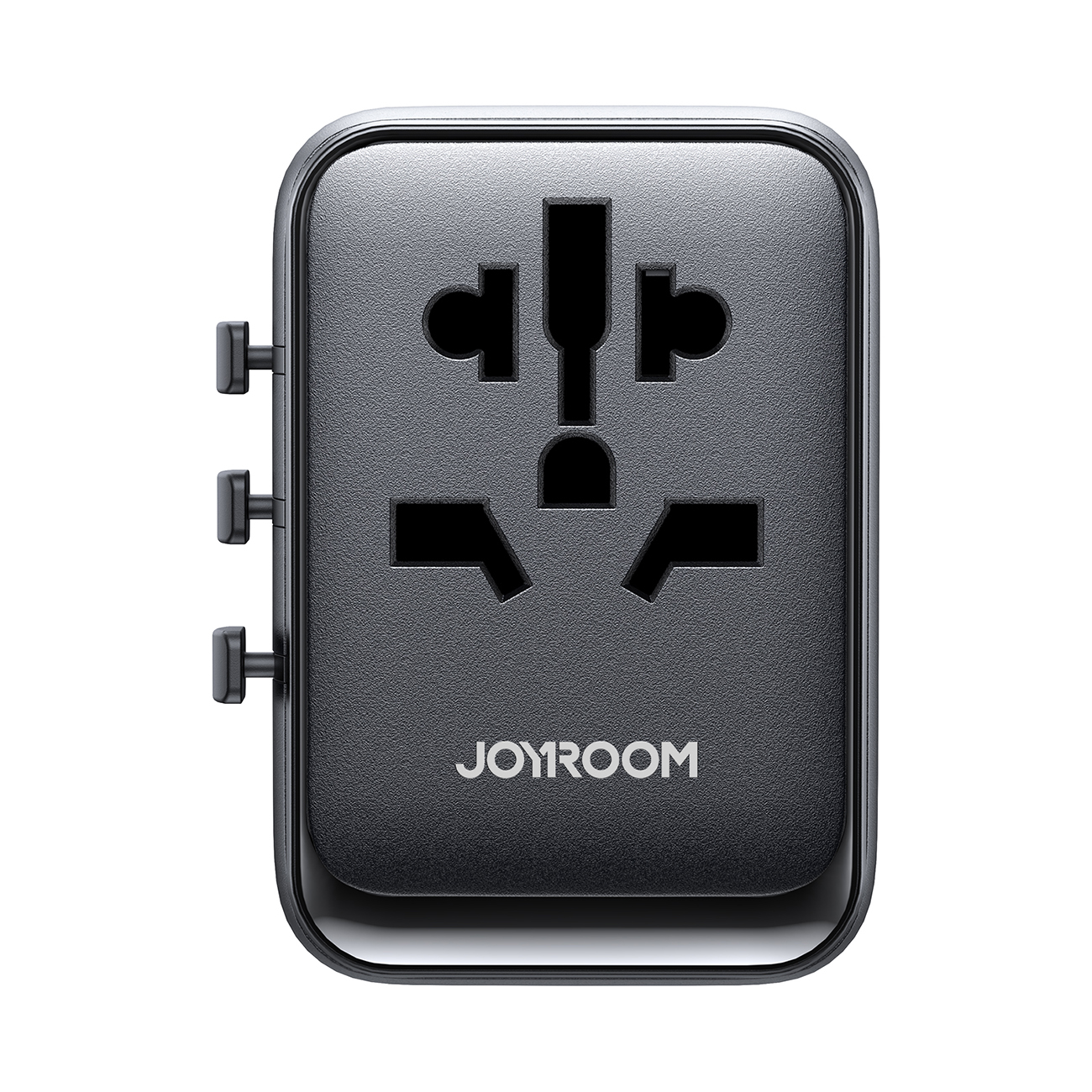 Adapter podróżny Joyroom JR-TCW01 uniwersalny z wtyczkami na białym tle