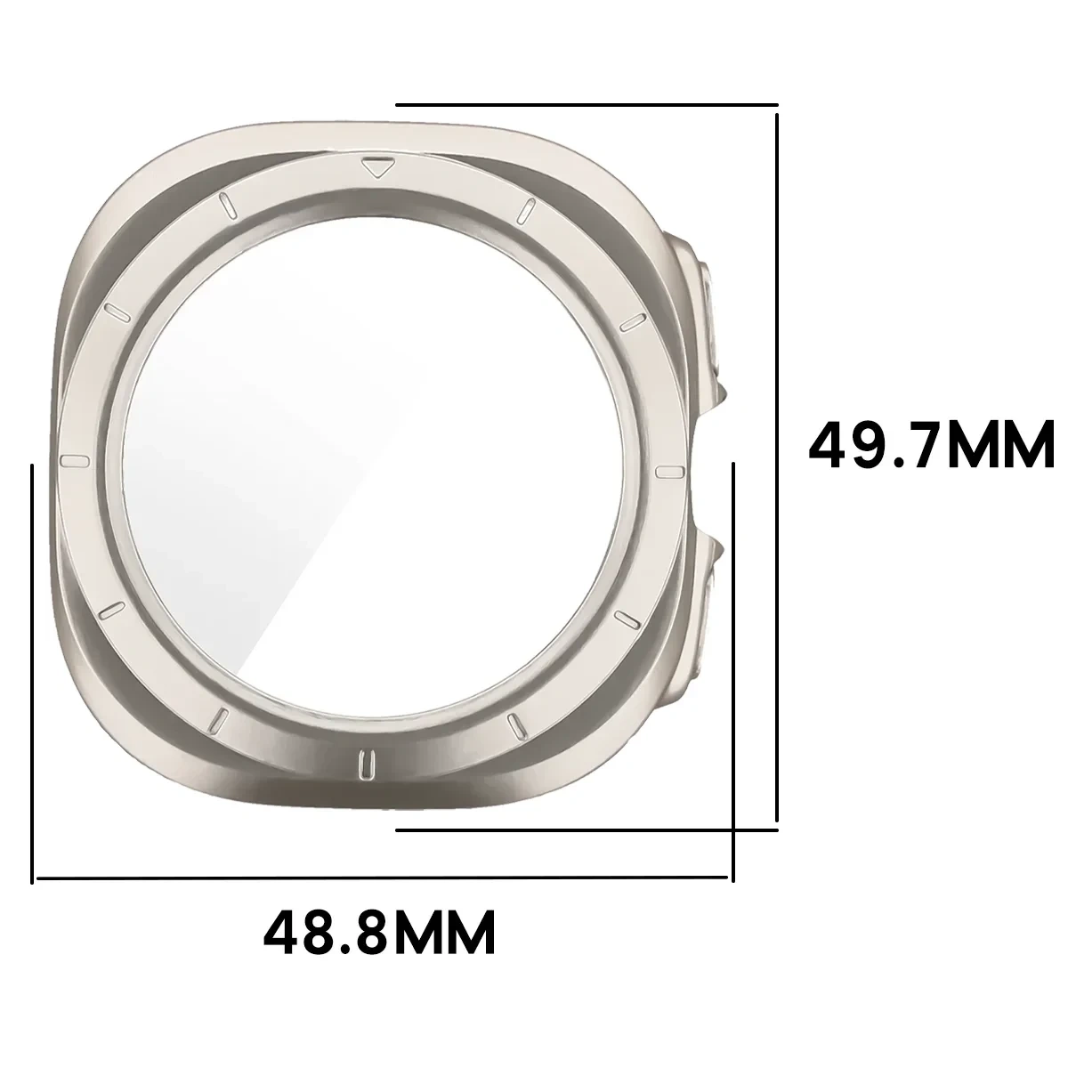 Wymiary etui Bizon Case Watch Adamo do Galaxy Watch Ultra 2 47mm (2026)
