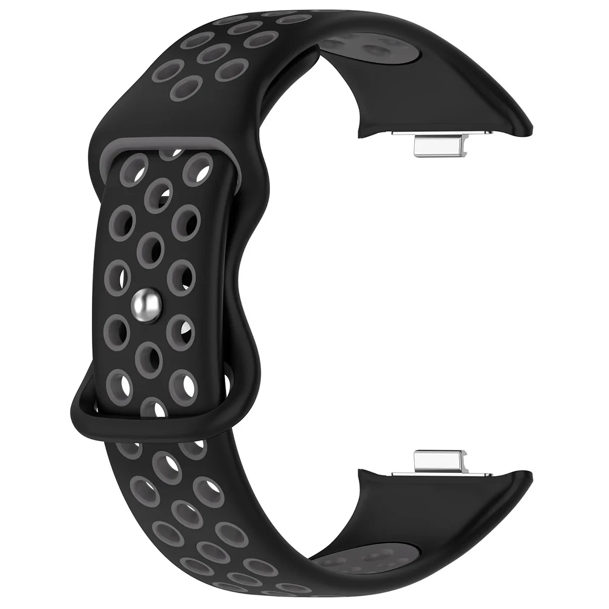 Pasek Bizon Strap Watch Octo do Xiaomi Redmi Watch 6 / 5 / 4, Xiaomi Smart Band 9 Pro / 10 Pro / 8 Pro, Black-Grey (czarno-szary)