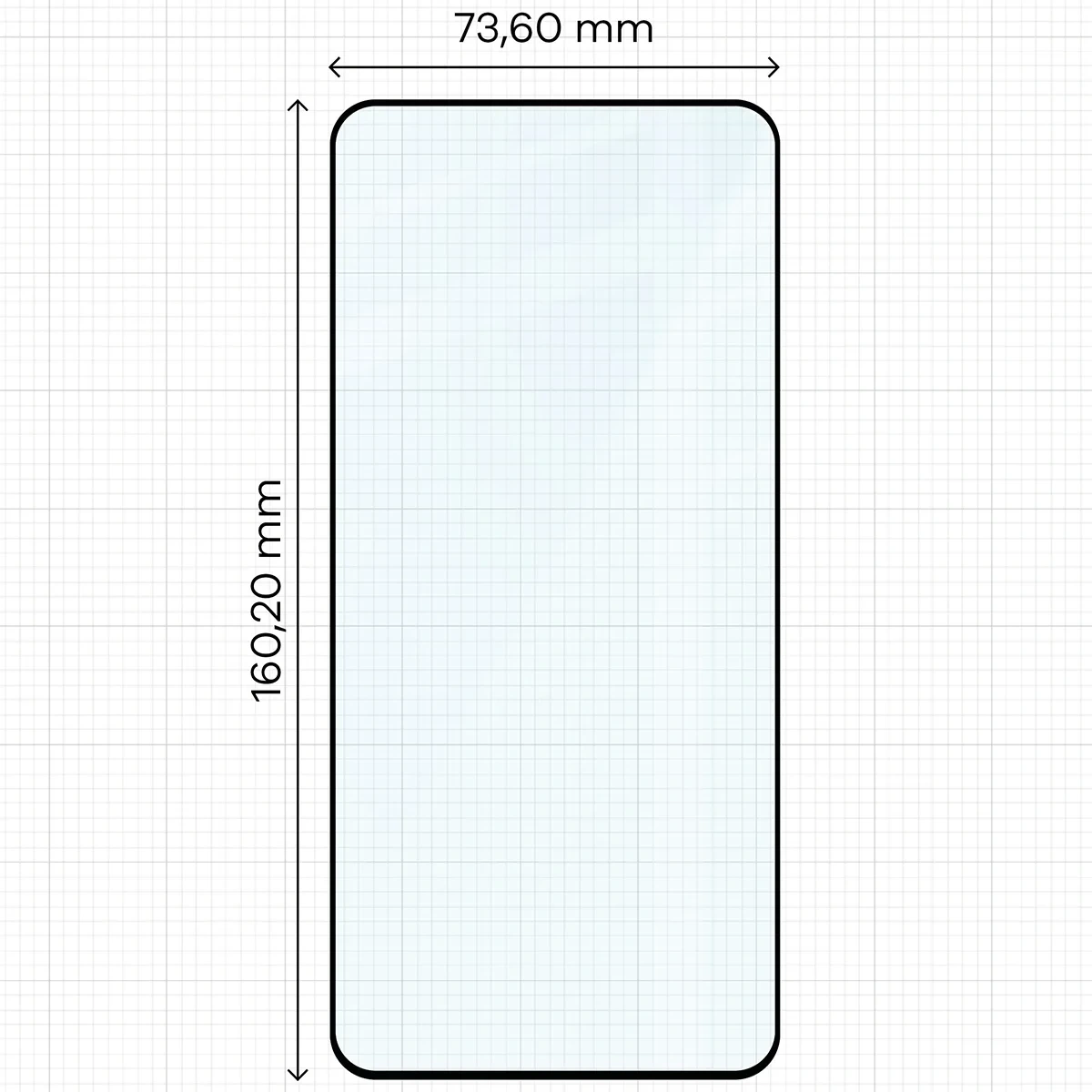 Wymiary szkła Bizon Glass Edge do Motorola Edge 70 Max