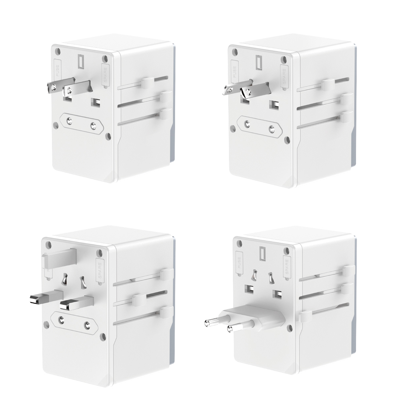 Adapter podróżny Dudao A65Pro o mocy do 65W na białym tle