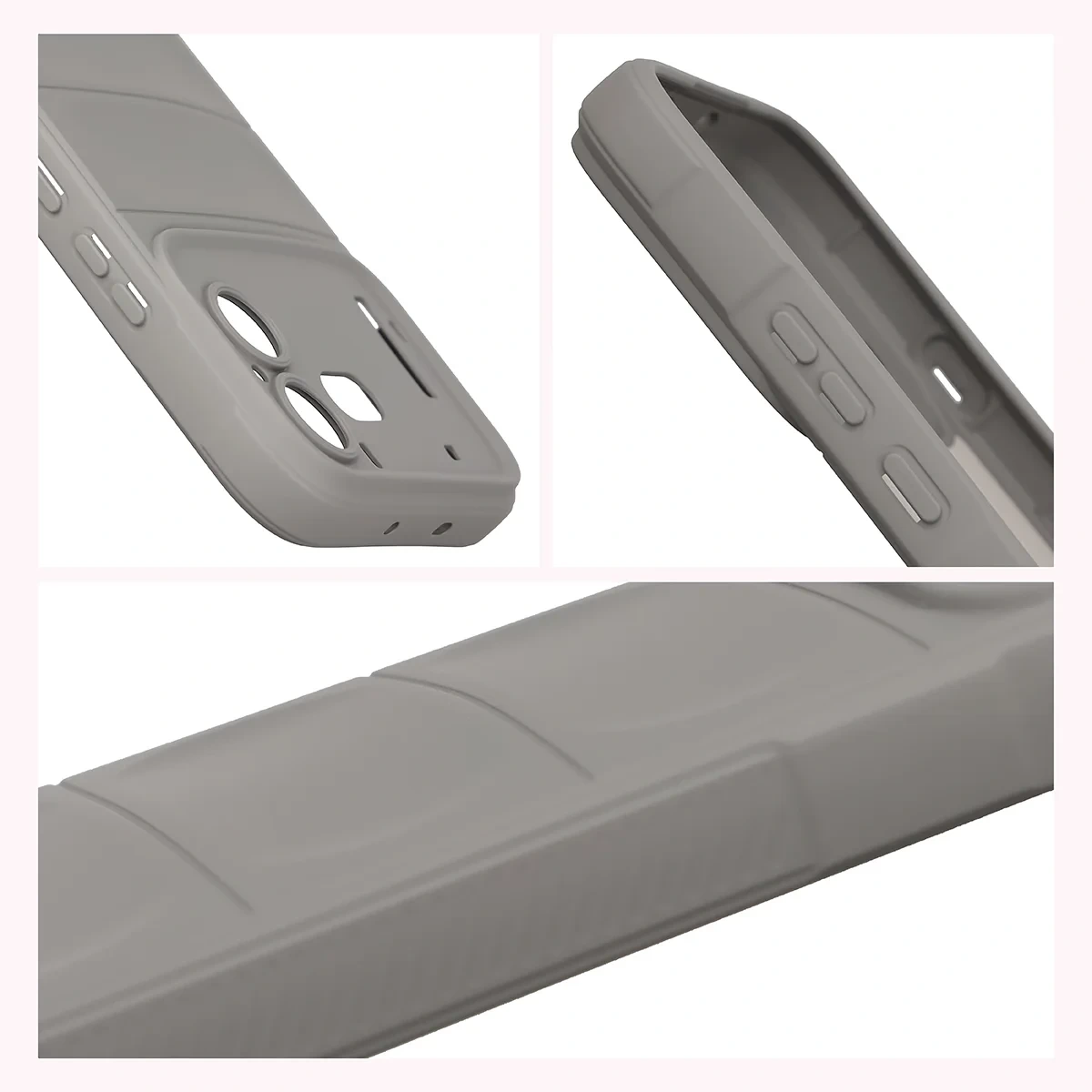Wyściółka z mikrofibry, wyżłobienia na pleckach i wzmocnione narożniki w etui Bizon Case Tur do Nothing Phone (4b)