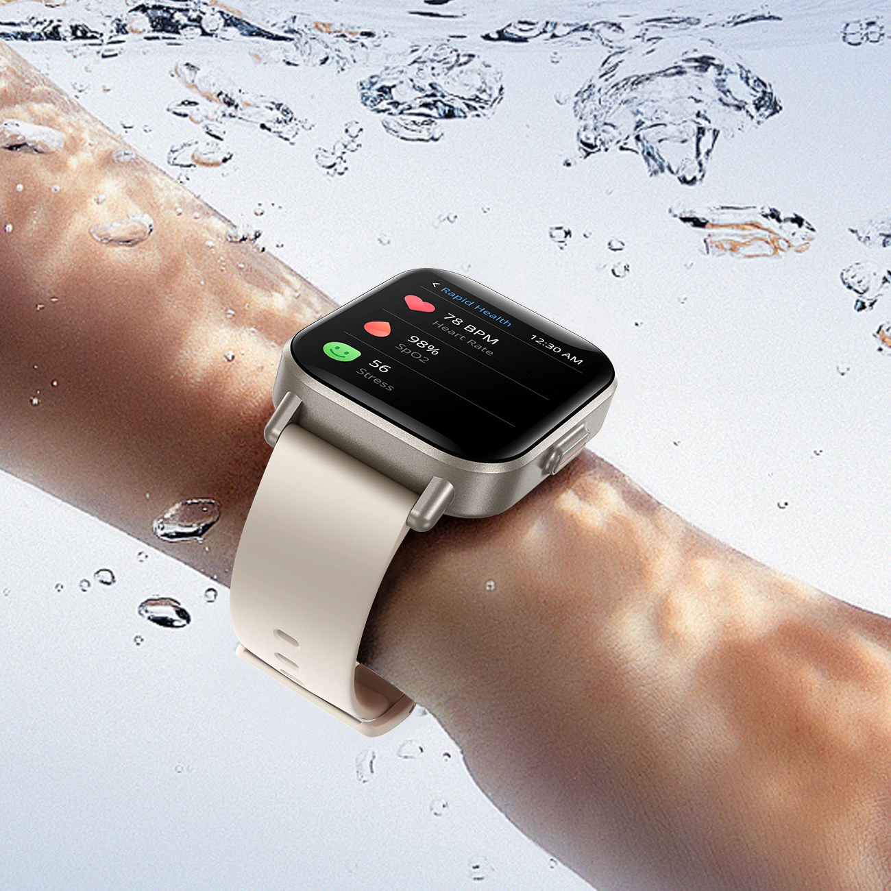 Smartwatch Joyroom Fit-Life JR-FT3S zanurzony w wodzie