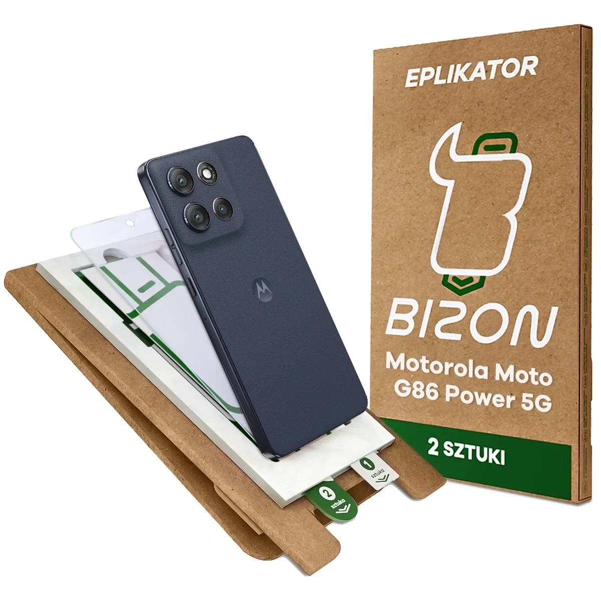 Aplikator Bizon Eplikator Hybrid Mule do łatwej aplikacji ochrony ekranu dla Motorola Moto G86 Power 5G