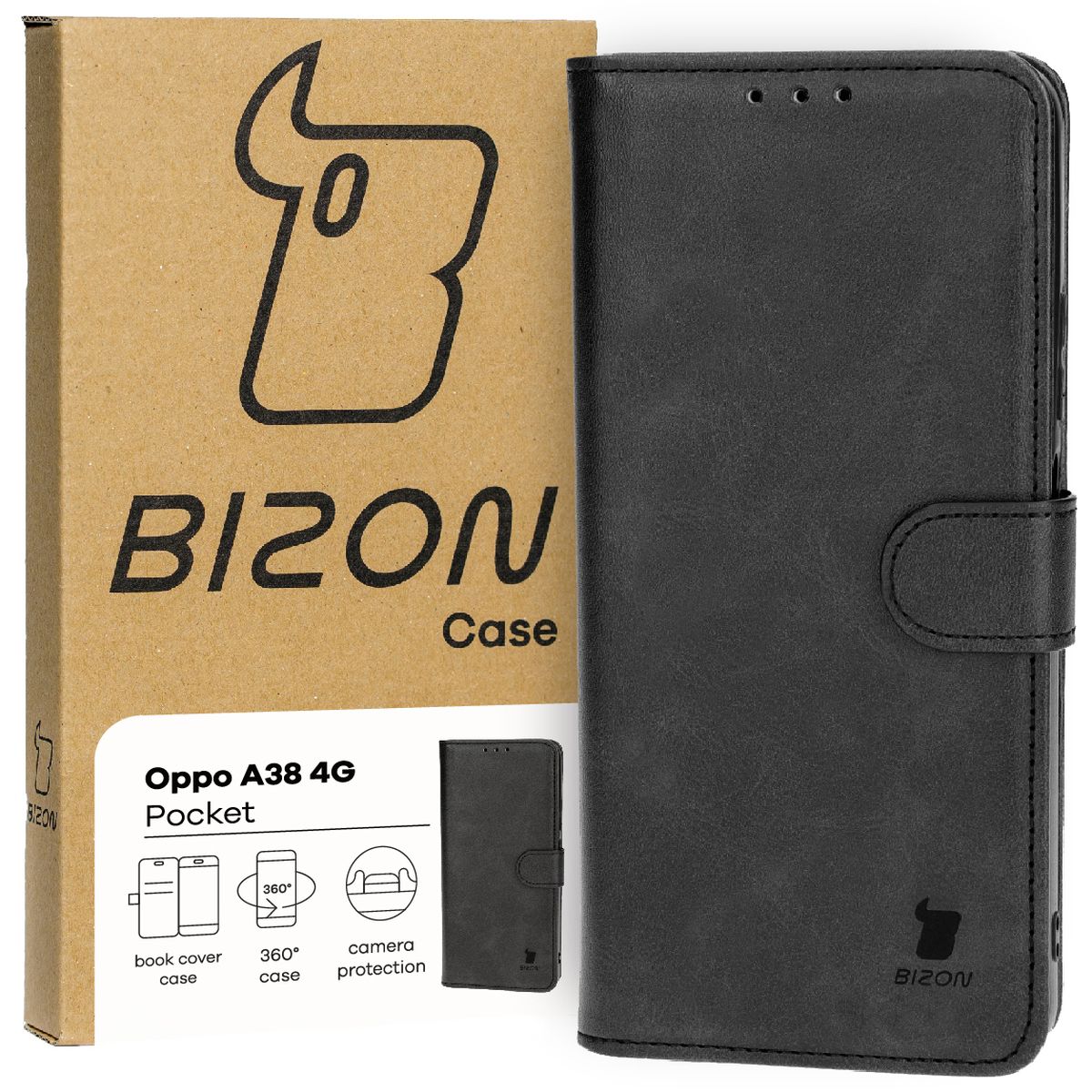 Etui z klapką Bizon Case Pocket do Oppo A38 4G