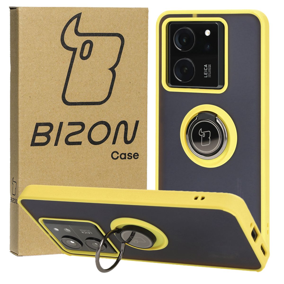 Etui z uchwytem na palec Bizon Case Hybrd Ring do Xiaomi 13T Pro / 13T
