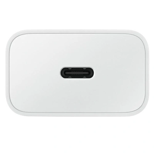 Ładowarka Samsung 15W Fast Charge w minimalistycznym designie, idealna do użytku domowego.