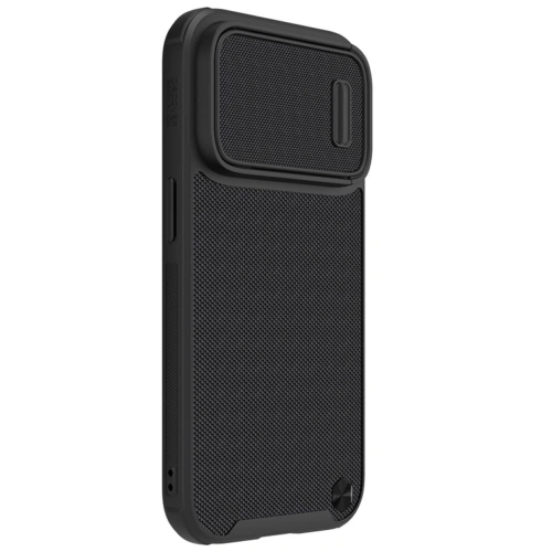 Close-up of the textured surface of the Nillkin case, providing a secure grip