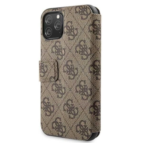 Szczeg&oacute;ły etui Guess, ukazujące logo i teksturę materiału.