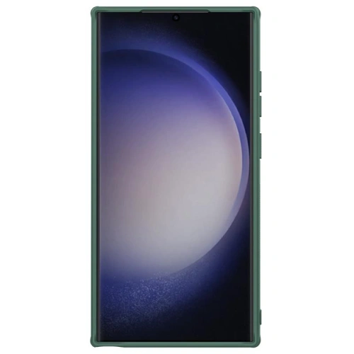 Etui Nillkin Super Shield Pro w głębokim zielonym kolorze, zabezpieczające telefon przed uszkodzeniami.