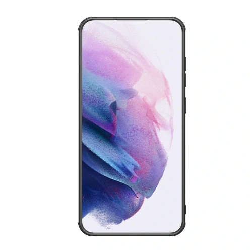 Zbliżenie na teksturę materiału etui Nillkin Camshield Pro w kolorze czarnym.