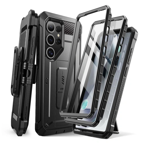 Etui Supcase Unicorn Beetle Pro w czarnym kolorze, idealne dla Samsung Galaxy S25 Ultra.