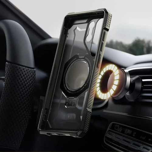 Etui na telefon z bliska, ukazujące teksturę materiału i jakość wykonania.