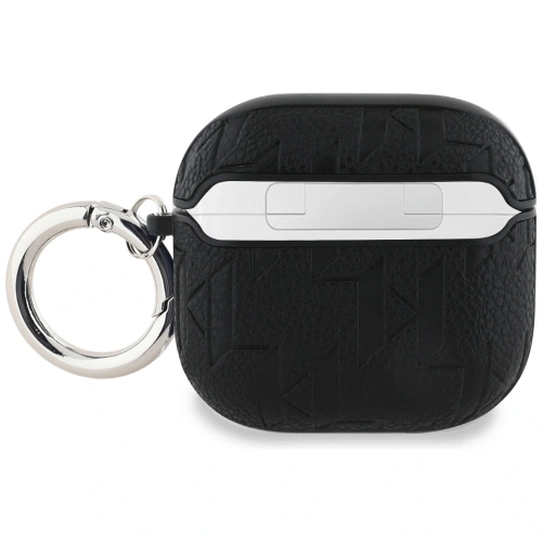 Zbliżenie na etui Karl Lagerfeld, ukazujące elegancki wzór monogramu.