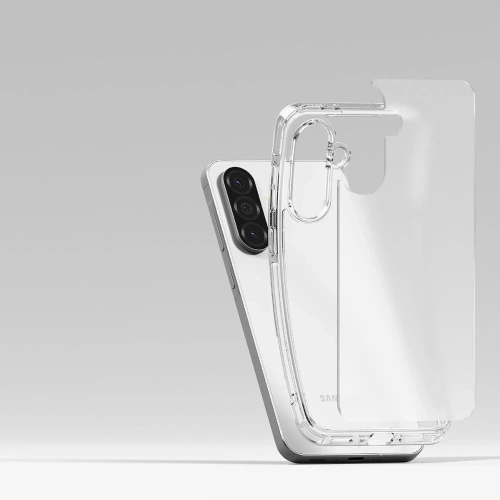 Etui Ringke Fusion zamontowane na Samsung Galaxy A36, podkreślające jego elegancję.