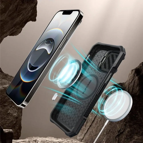 Szczegóły etui Supcase, ukazujące jego trwałość i elegancki wygląd.