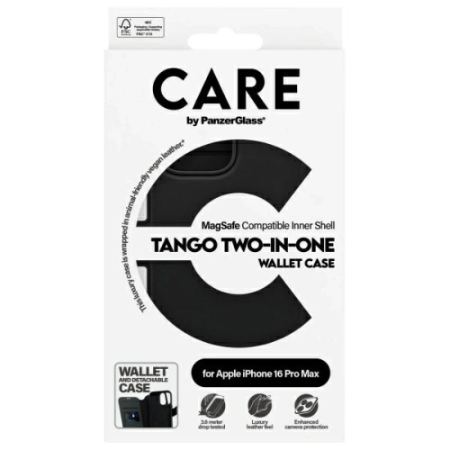 Szczegóły etui CARE by PanzerGlass, ukazujące wysoką jakość materiałów i wykończenia.