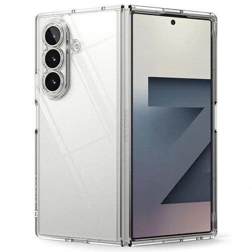 Das Ringke Fusion Case für das Samsung Galaxy Z Fold 7 in transparentem Farbdesign, ideal zum Schutz des Telefons.