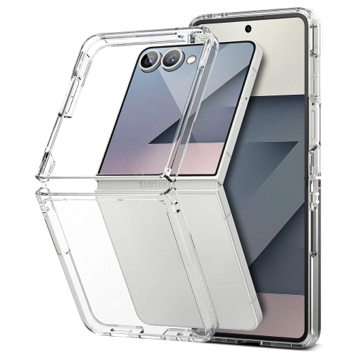 Transparent Ringke Fusion case, showcasing the hybrid material construction.