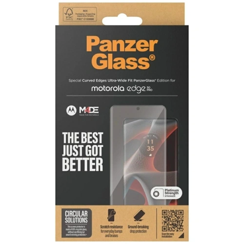Tempered glass with 9H resistance, protecting the phone from scratches.