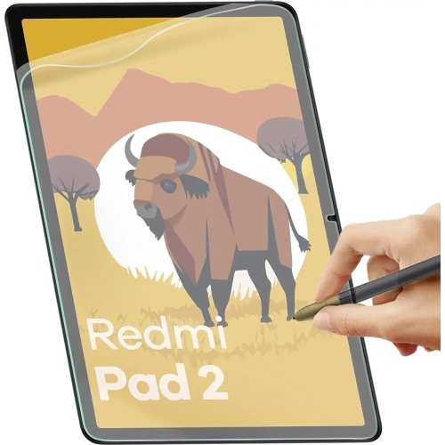 Opakowanie folii Bizon Film Tab Papirus, zawierające dwie sztuki do ochrony tabletu.