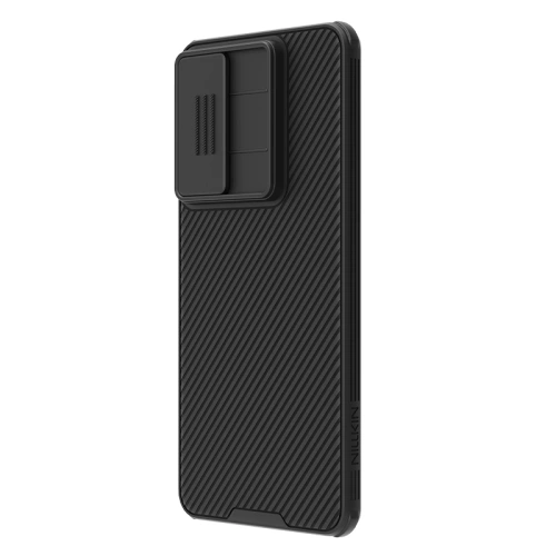 Etui Nillkin Camshield Pro Magnetic w kolorze czarnym, idealnie dopasowane do Samsung Galaxy S25 Edge.
