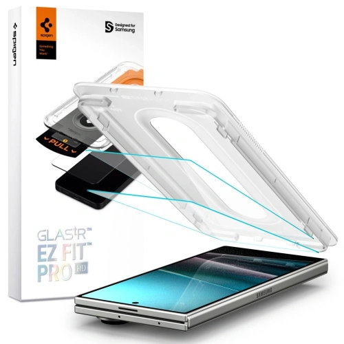 Szkło hartowane Spigen Glas.tr ez Fit Pro HD na Samsung Galaxy Z Fold 7 w opakowaniu 2 sztuk.