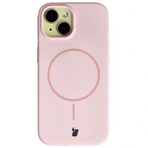 Bizon Soft Case szilikon tok világos rózsaszín színben az Apple iPhone 15 számára